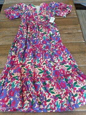 NWT Tuckernuck Hyacinth House Magenta Multi Floral Cisco Maxi
Dress